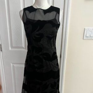 long  black elegant cocktails dress